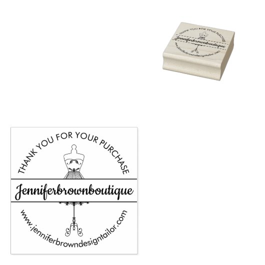 Mannequin Boutique Seamstress Tailor Vielen Dank Gummistempel (Stempel)