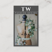 Mannequin Fashion Designer Dark Gray Business Card Visitenkarte (Vorderseite)