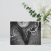 Mannequin in Schwarz und Weiß Postkarte (Stehend Vorderseite)