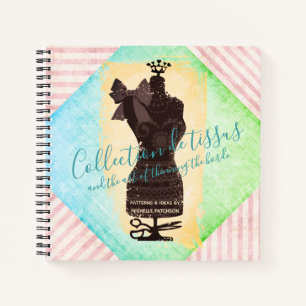 Mannequin Kleiderpuppe Shabby Chic Nähhandwerk Notizblock