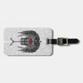 Mannequin mit schwarzen Flügeln Gepäckanhänger (Vorderseite horizontal)