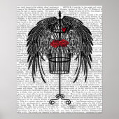 Mannequin mit schwarzen Flügeln Poster (Vorne)