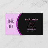 Mannequin-Mode-Stylist Visitenkarte (Rückseite)