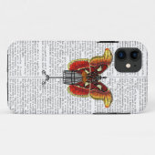 Mannequin-roter und gelber Schmetterling Case-Mate iPhone Hülle (Rückseite (Horizontal))