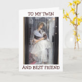 MANNEQUIN SAYS HAPPY BIRHTDAY TWIN/BEST FRIEND KARTE (Gelbe Blume)