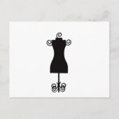 Mannequin, Schwarz-Weiß-Mode Postkarte (Vorderseite)