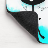 Mannequin Stand FASHION Aqua & White mit Herz Mousepad (Ecke)