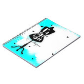 Mannequin Stand FASHION Aqua & White mit Herz Notizblock (Linke Seite)