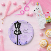 Mannequin Stand Vintag Retro Lila FASHION Party Pappteller (Party)