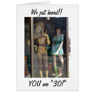 MANNEQUINS WERDEN DARGESTELLT, DASS SIE 30 GRUPPEN