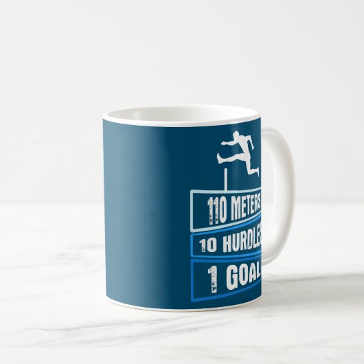 Männer 110 Meter 10 Hurdles 1 Ziel 110 Meter Kaffeetasse (VorderseiteRechts)