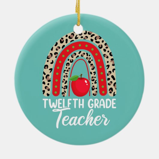 Männer 12. Klasse Lehrerin Frauen zurück zur Schul Keramik Ornament (Hinten)