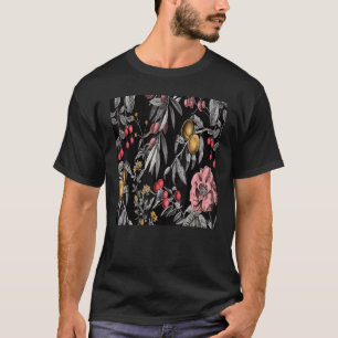 Männer 15 Blume blühen blühende Blume Obst T-Shirt