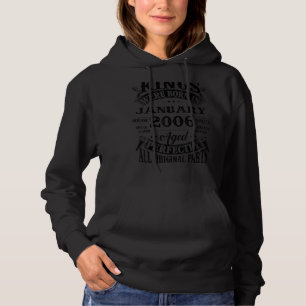 Männer 17. Geburtstag Könige Geboren im Januar 200 Hoodie