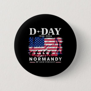 Männer 1944 D-Day 2024 Meinung Overlord 80. Button
