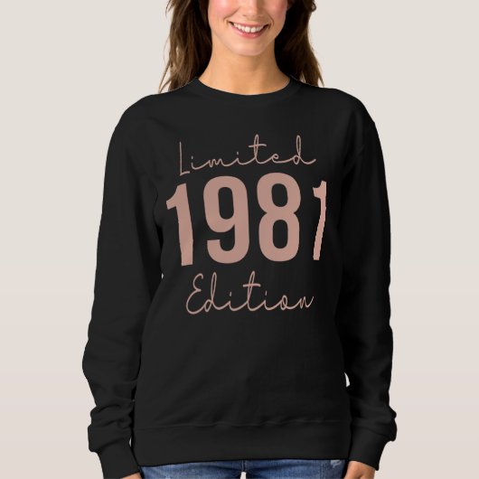 Männer 1981 Vintag Geboren 1981 Sweatshirt (Vorderseite)