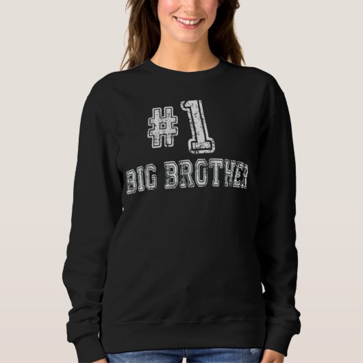 Männer 1 großer Bruder Nummer Eins Liebe Prima Fa Sweatshirt (Vorderseite)