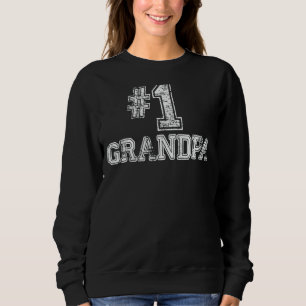 Männer 1 Großvater Nummer Eins Vatertag 1 Sweatshirt