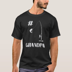 Männer 1 Nr. 1 Opa Angelrute Angler Angeln Fisch T-Shirt