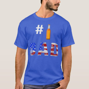 Männer 1 Vater Nummer Eins-Vatertag Amerikanische T-Shirt
