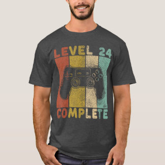 Männer 24. Geburtstag Männer Gaming Level 24 kompl T-Shirt
