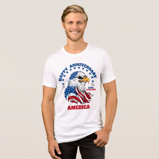 Männer 250. Jubiläum Tri-Blend Shirt (Vorderseite voll)