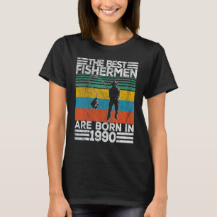Männer 32 Jahre alter Fischer fischt zum 32. Gebur T-Shirt