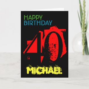 Männer 40. Geburtstag Personalisierte Grußkarte Karte