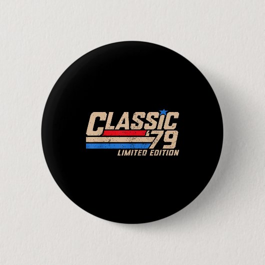Männer 47 Alt 1979 Klassiker '79 Button (Vorderseite)