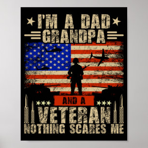 Männer 4. Juli _ USA-Flagge _ Ein Vater Großvater Poster