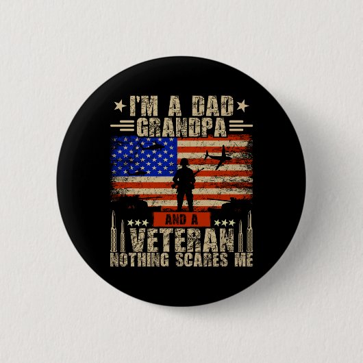 Männer 4. Juli _ USA-Flagge _ Ein Vater, Opa und e Button (Vorderseite)