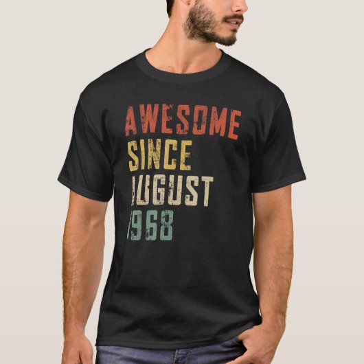 Männer 54 Jahre Phantastisch seit August 1968 54.  T-Shirt (Vorderseite)