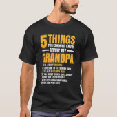 Männer 5 Dinge, die Sie über Großvater Niedlich wi T-Shirt (Vorderseite)