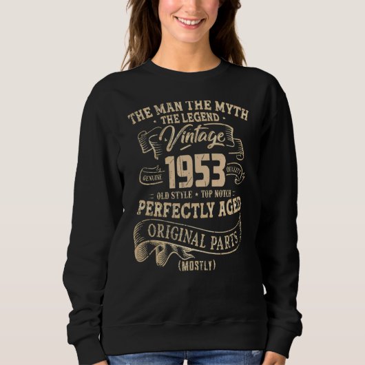 Männer 69 Jahre Vintag 1953 69. Geburtstag Sweatshirt (Vorderseite)