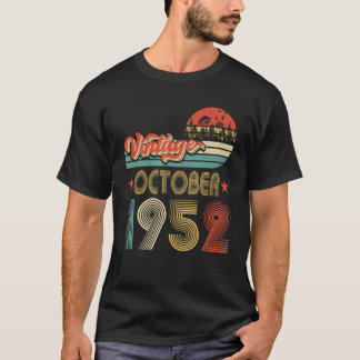 Männer 70. Geburtstag 70 Jahre Vintager Oktober 19 T-Shirt
