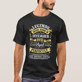 Männer 70 Jahre alt Vintag im Dezember 1951 Leg T-Shirt