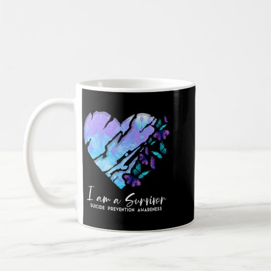 Männer-A Survivor-Präventionsbewusstseins-Performa Kaffeetasse (Links)