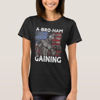 Männer ABroham Gaining Lincoln Gewichtheben 4. von T-Shirt