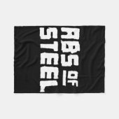 Männer abs von Steel Gym Fitness Workout Bodybuild Fleecedecke (Vorderseite (Horizontal))