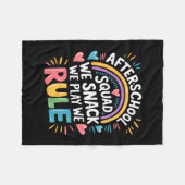 Männer-Afterschool-Squad-Snack-Play-Rule-Schule Fleecedecke (Vorderseite (Horizontal))