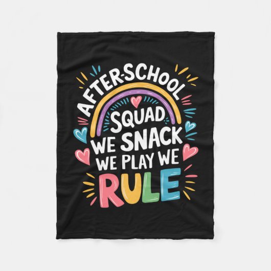Männer-Afterschool-Squad-Snack-Play-Rule-Schule Fleecedecke (Vorderseite)
