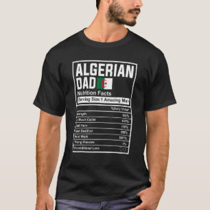 Männer Algerischer Vater Ernährung Fakten Vatertag T-Shirt
