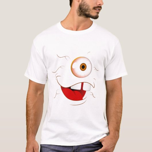 Männer Alien Eye Happy Face T - Shirt (Vorderseite)