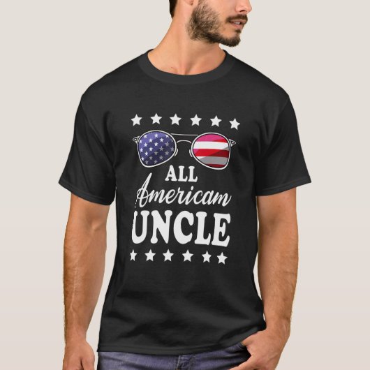 Männer aller amerikanischen Onkel 4. Juli Sonnenbr T-Shirt (Vorderseite)