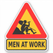Männer am Arbeitsplatz lustig Aufkleber (Vorderseite)