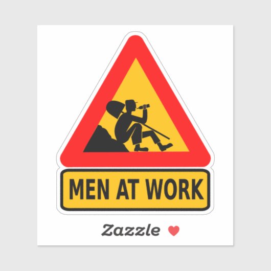Männer am Arbeitsplatz lustig Aufkleber (Blatt)