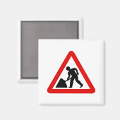 Männer am Arbeitsplatz Magnet (Vorderseite/Rückseite)