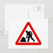 Männer am Arbeitsplatz Postkarte (Vorne/Hinten)
