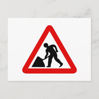 Männer am Arbeitsplatz Postkarte