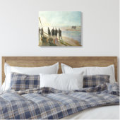 Männer am Strand (gefährliche Arbeit bei Ebbe) Leinwanddruck (Insitu (Schlafzimmer))